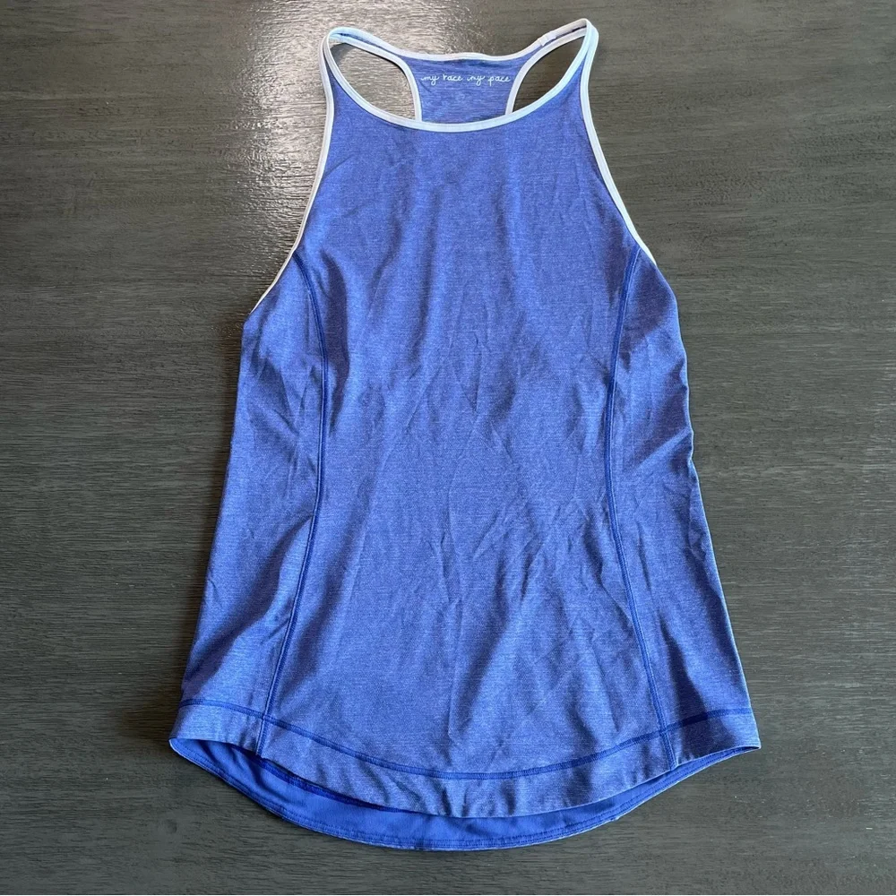 Lululemon Time To Sweat Light Blue Moroccan Blue Tank Top Size 4